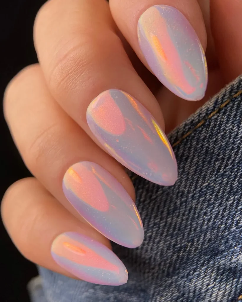 Chrome Accent Nails