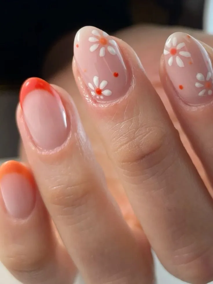 Floral Mini Art nails