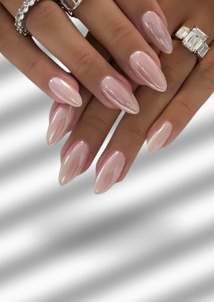 milky-pink-chrome-nails
