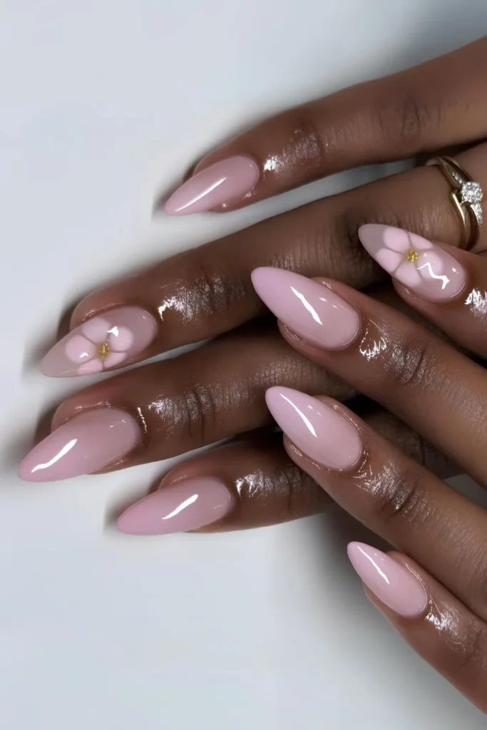 pink-almond-shaped-nails